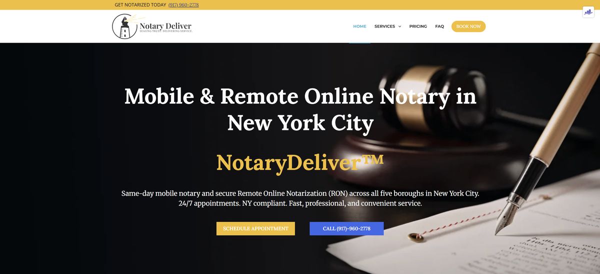 Notary Deliver — Mobile Notary Site